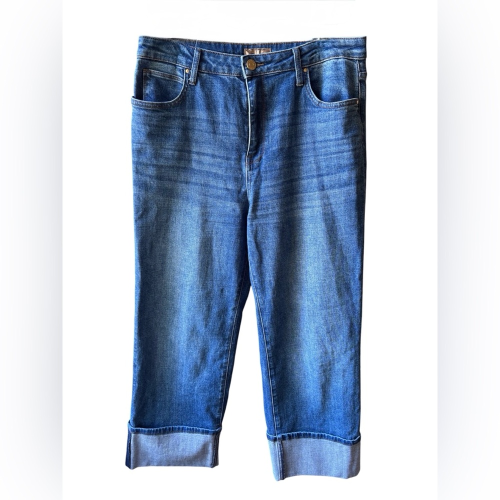 Kut from the Kloth ‘Sienna’ Cuffed Wide Leg Jeans l Size 10 - Picture 4 of 11